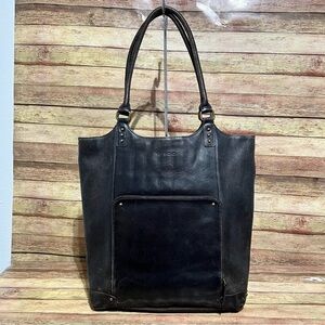 Solo Brown Leather Laptop Bucket Bag